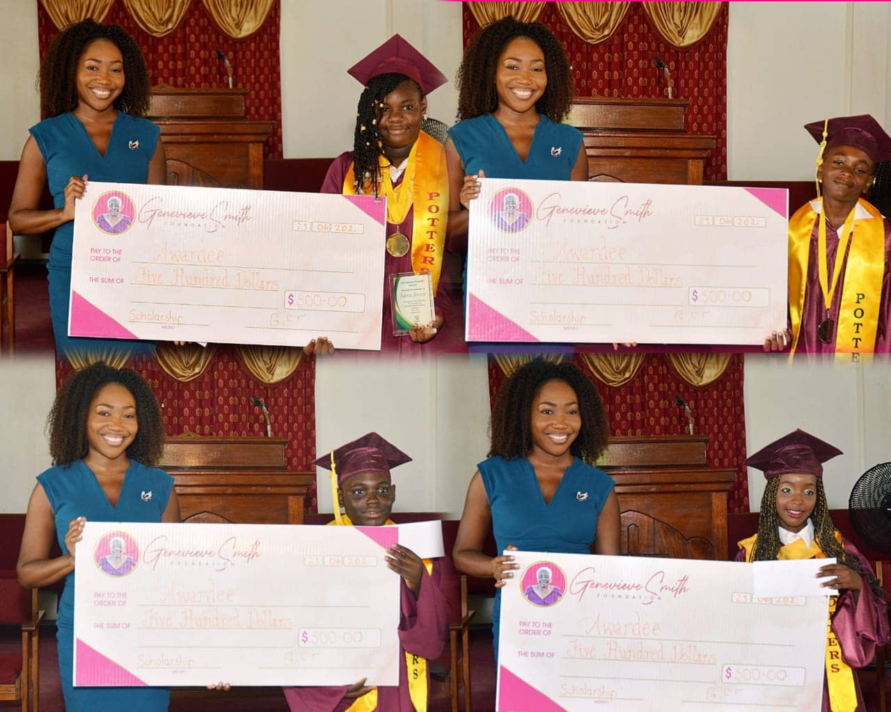 Genevieve Smith Foundation Donates $2,000 to Support Four Outstanding Students from Potters Primary School for Second Consecutive Year