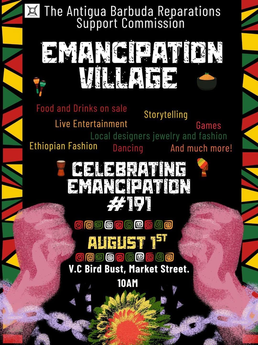 Emancipation Village to Mark 191 Years of Freedom in Antigua and Barbuda