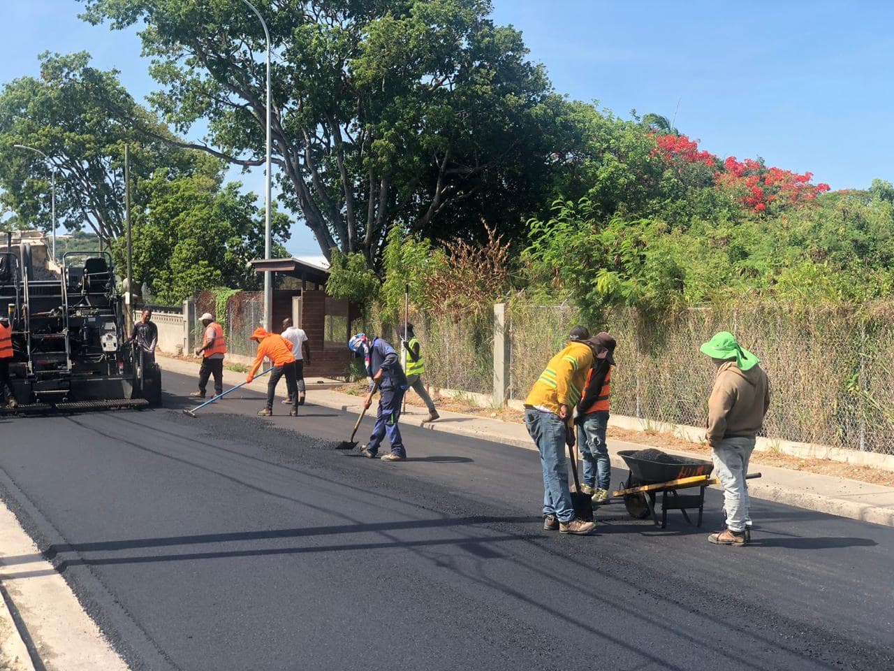 Ministry of Works Continues Road Repairs on Sir Sydney Walling Highway and Other Roads
