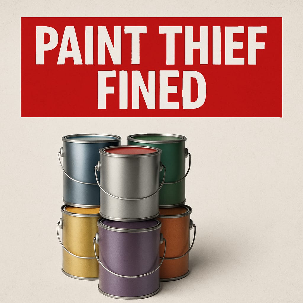 Paint thief fined