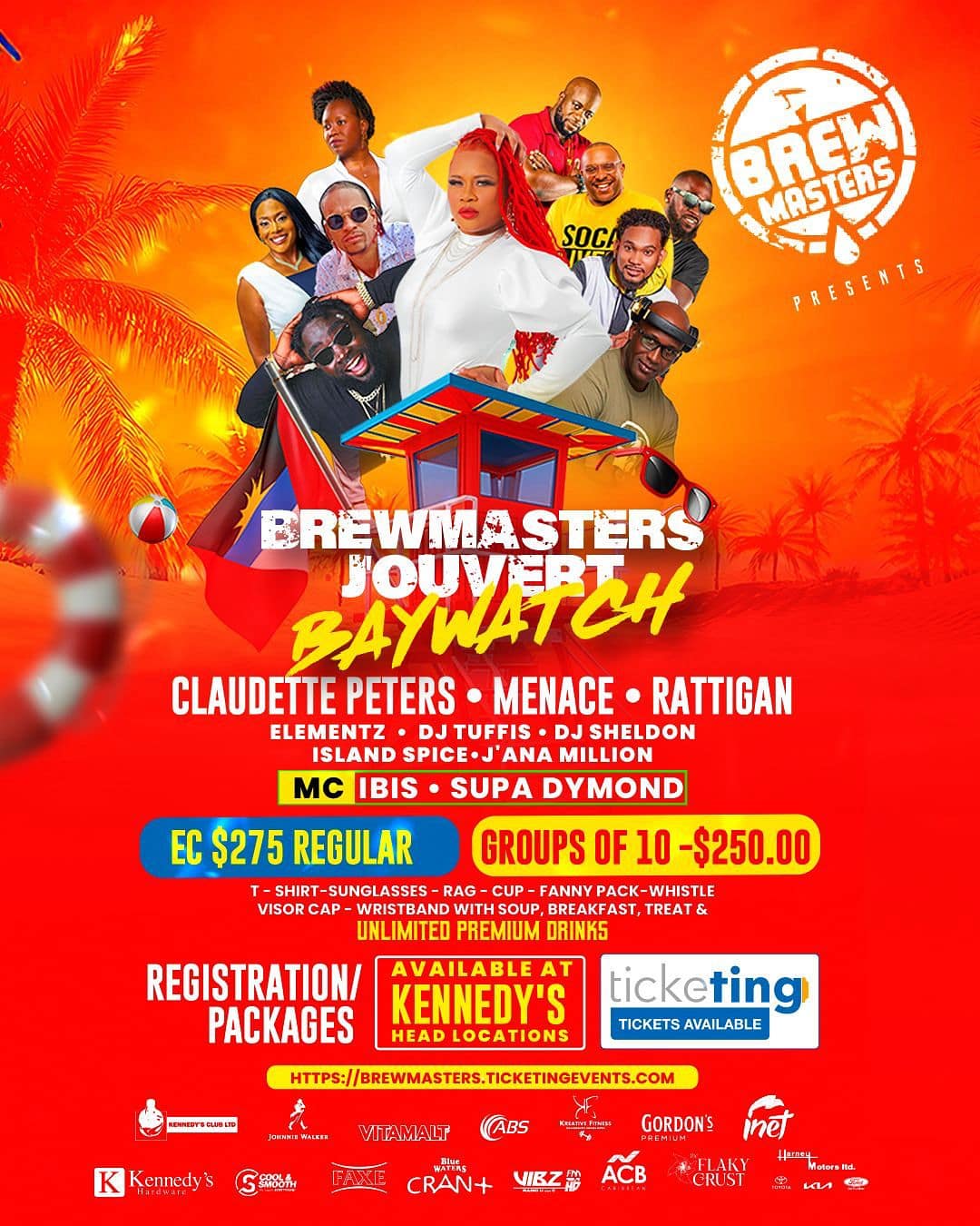 BrewMasters J’ouvert Returns with “Baywatch” Beach Bash Featuring Claudette Peters and Top DJs