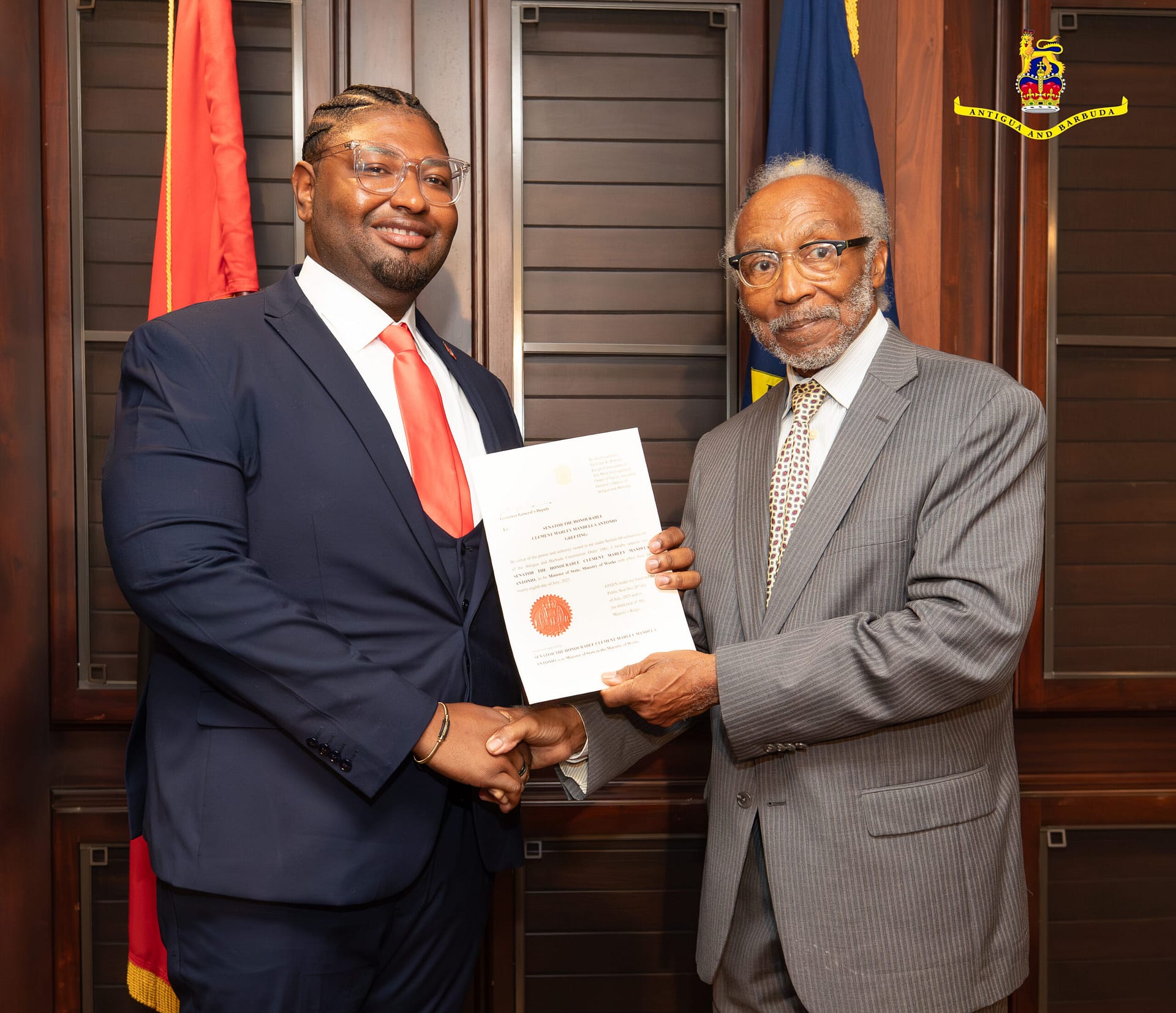 Deputy Governor General Highlights Role of Ministry of Works as Senator Antonio Assumes New Post