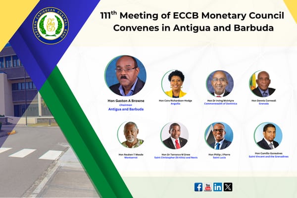111th Meeting of ECCB Monetary Council to Convene in Antigua and Barbuda