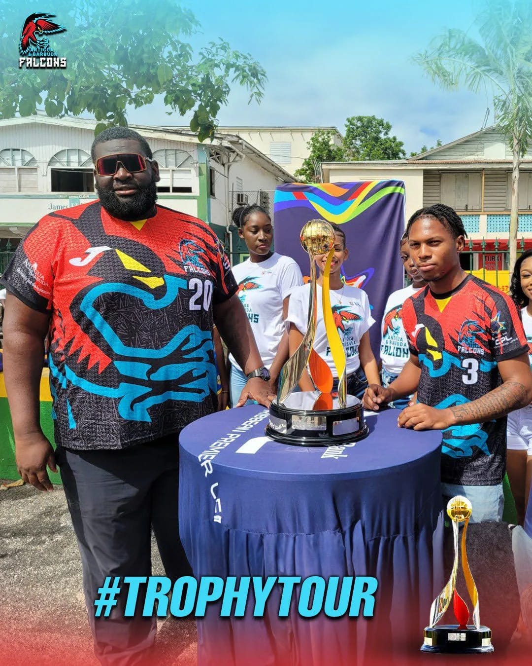 Antigua and Barbuda Falcons launch Republic Bank CPL trophy tour