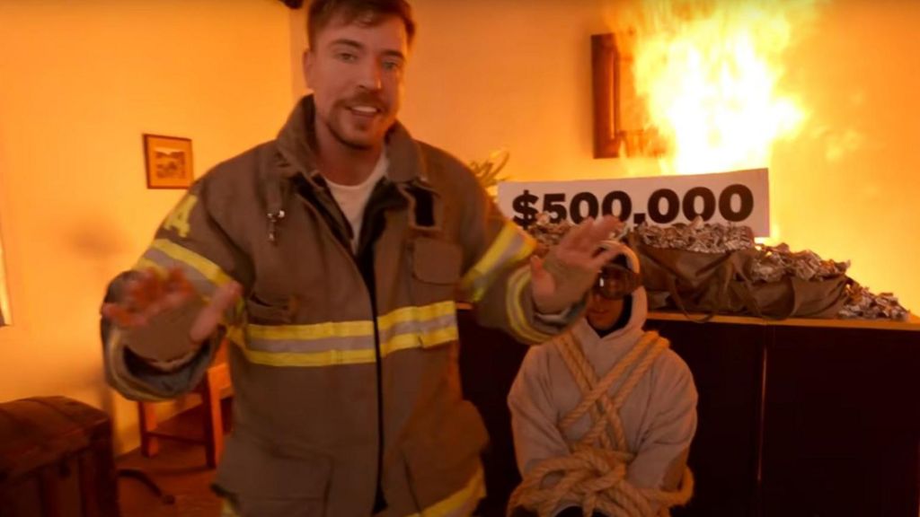 MrBeast defends trapping man in burning building for $500,000