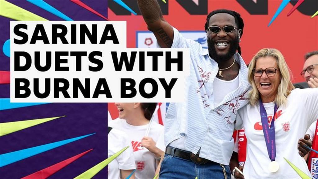 ‘No way!’ – Wiegman surprised by Burna Boy at Euro 2025 ceremony