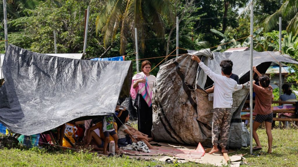 Sleeping in fields and struggling for basics: Filipinos contend with quake aftermath