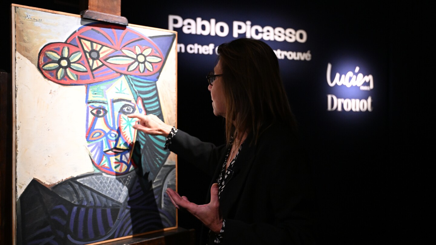 Picasso portrait of muse Dora Maar in vivid hat, long hidden from view, sells for 27 million euros