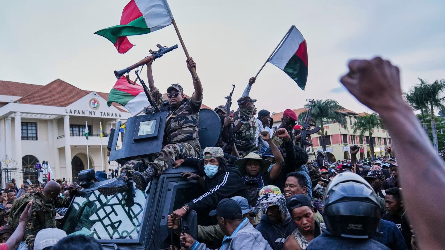 Madagascar president to make a speech after soldiers turned against the government in apparent coup