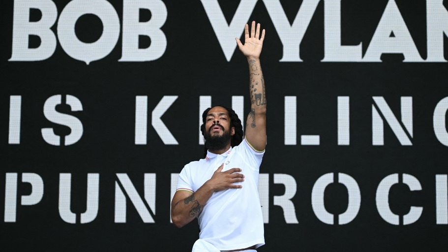 Bob Vylan calls British Airways’ drop of Theroux sponsorship a ‘scare tactic’