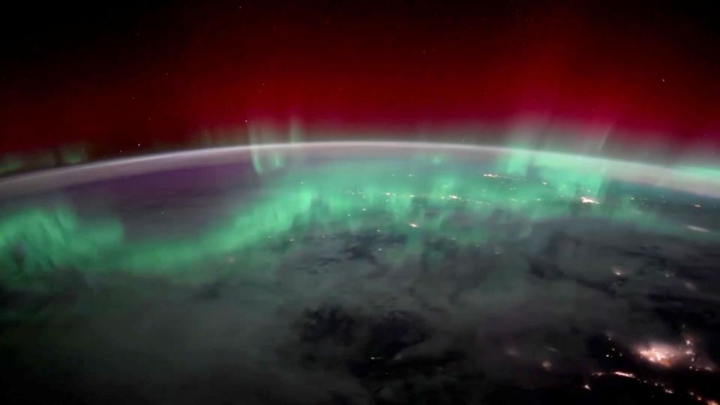 Nasa astronaut films Northern Lights from space