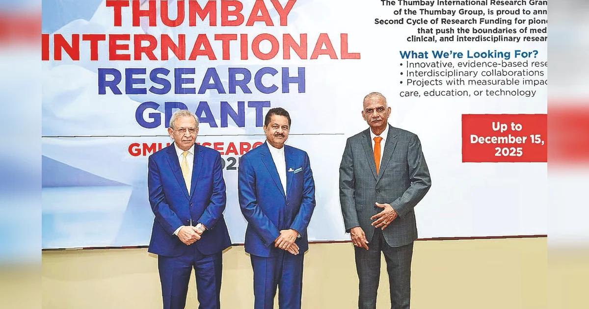 Submission deadline for Thumbay International Research Grant 2025-26 extended until Dec 15