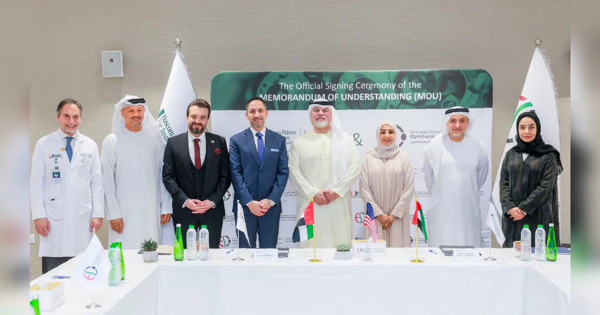 Bascom Palmer Eye Institute Abu Dhabi, Emirates Society of Ophthalmology sign strategic partnership agreement