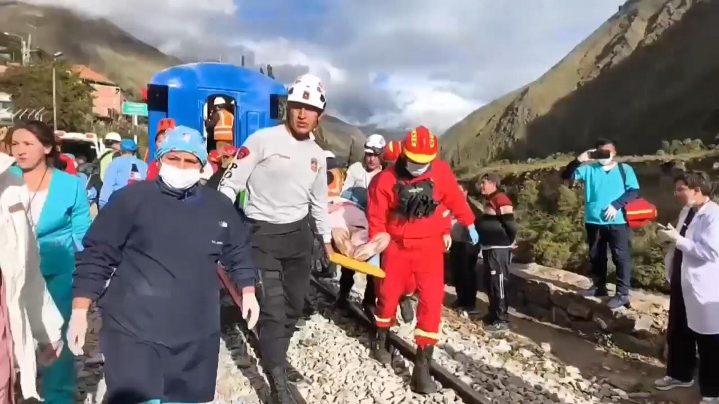 A train crash on the line to Peru’s famed Machu Picchu kills 1 person and injures at least 30