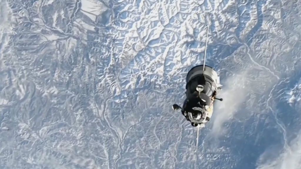 Watch: Nasa astronaut and cosmonauts begin voyage back to Earth