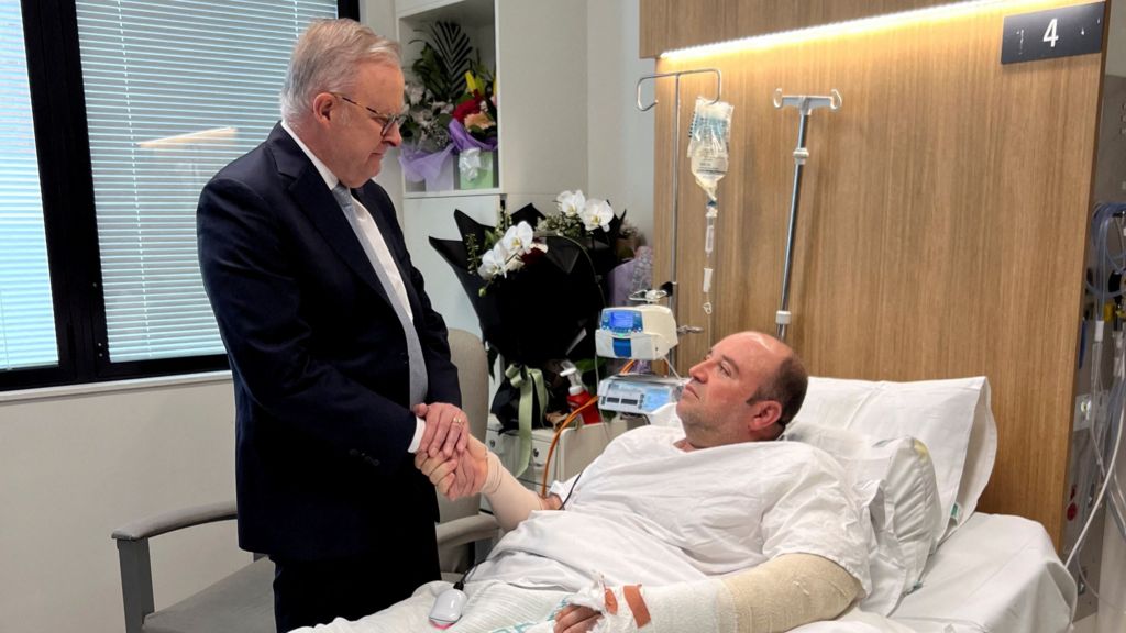 ‘Best of our country’: Australian PM visits Bondi hero in hospital