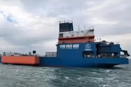 China’s first sea-based rocket net recovery platform delivered