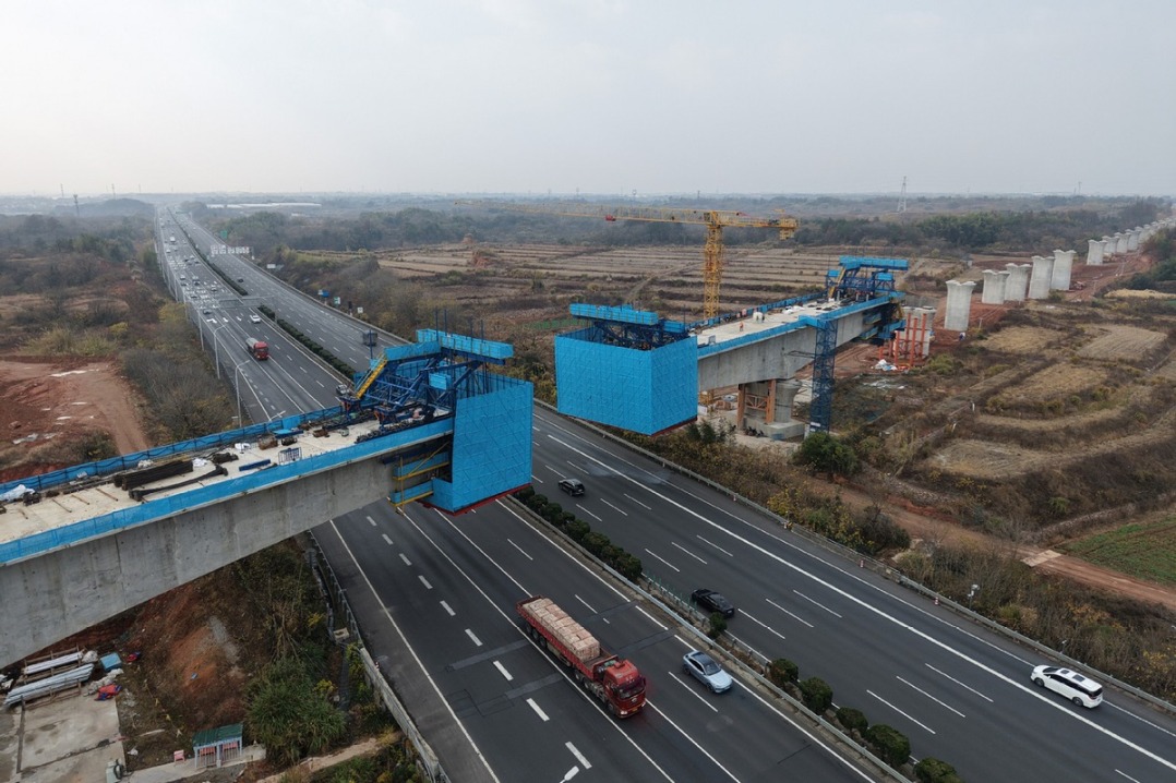Quzhou-Lishui railway under construction in Zhejiang