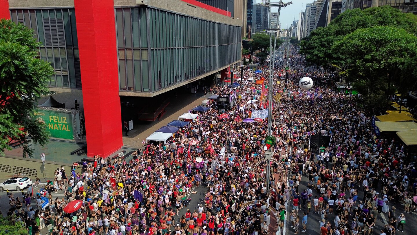 Women protest gender-based violence across Brazil following shocking cases