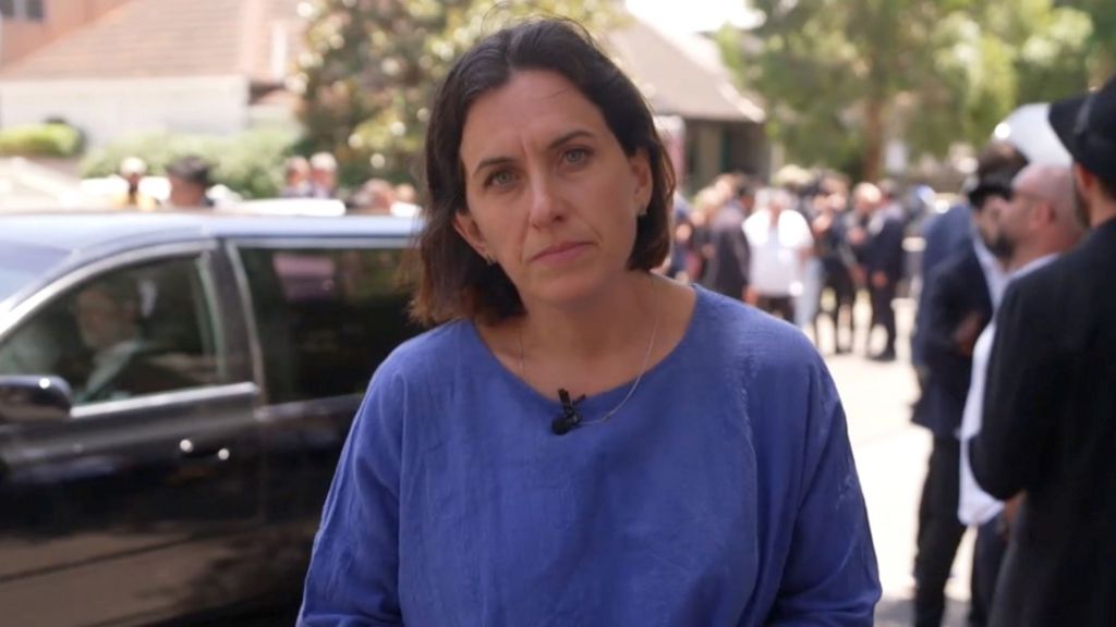 BBC outside Rabbi Schlanger’s funeral as mourners pay tribute