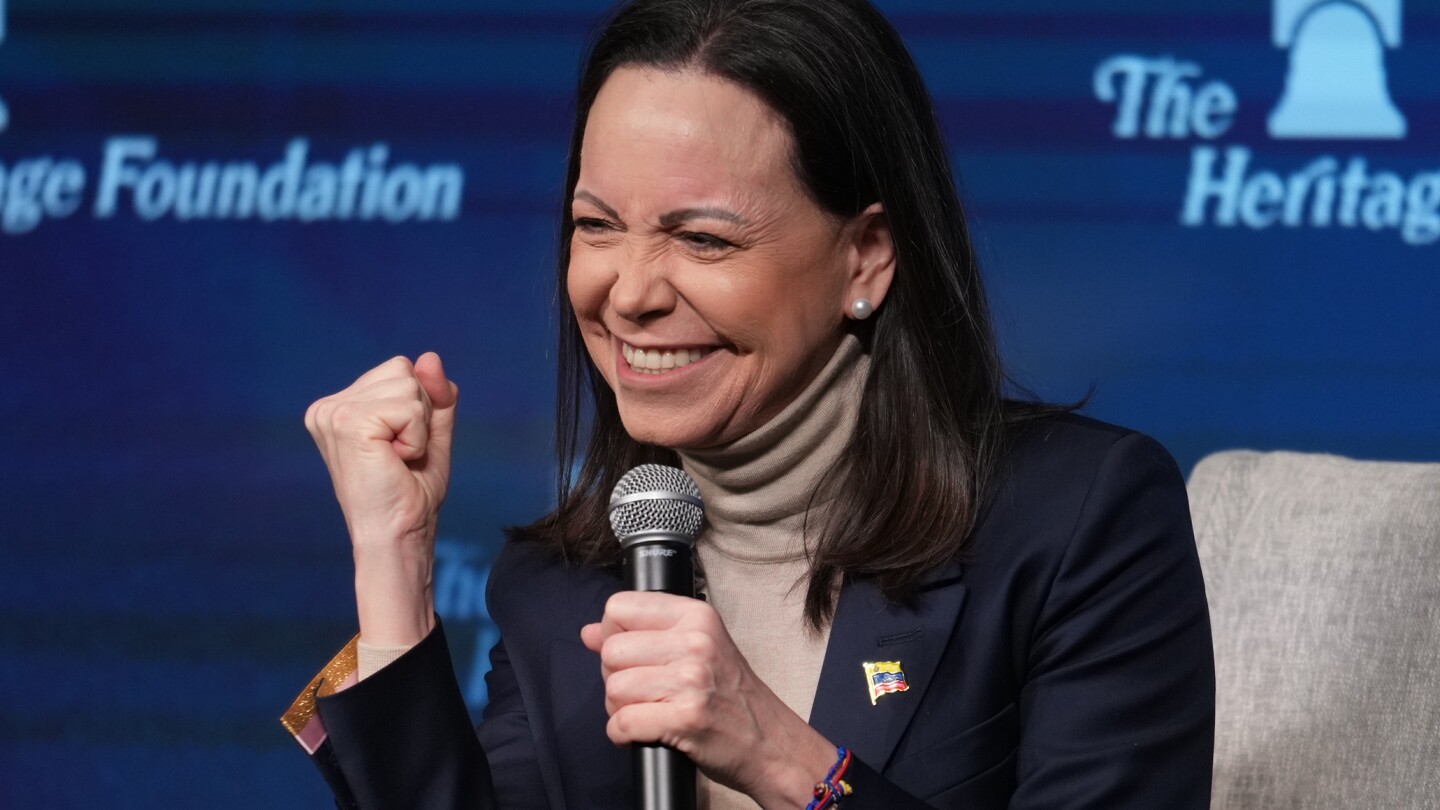 Venezuelan opposition leader is confident about return of democracy but says little of her plans