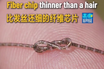 Fiber chip thinner than a hair