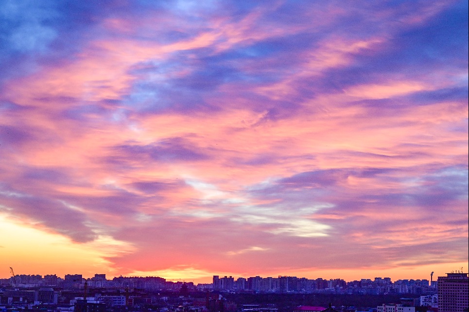 In pics: skyline in morning glow in Beijing