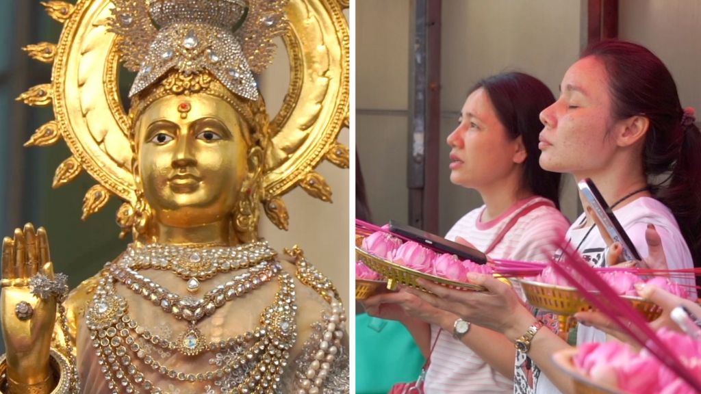Watch: Singles pray to a goddess for love in Bangkok