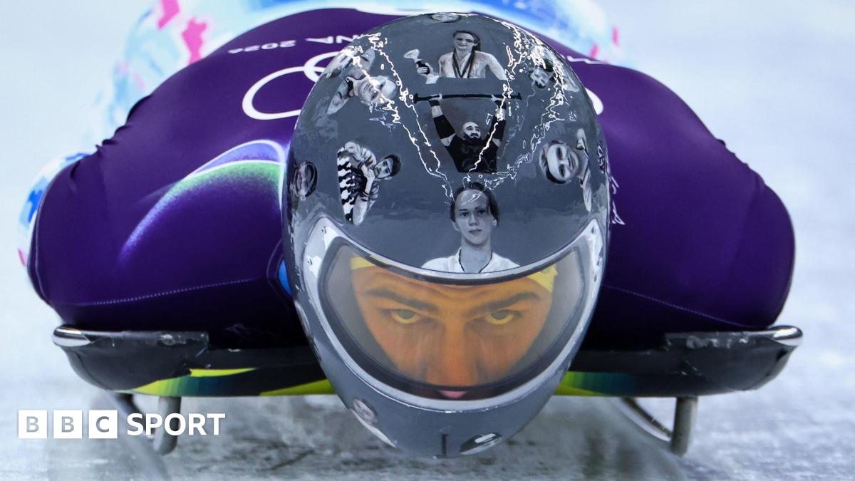 Ukrainian slider wears helmet despite IOC ban