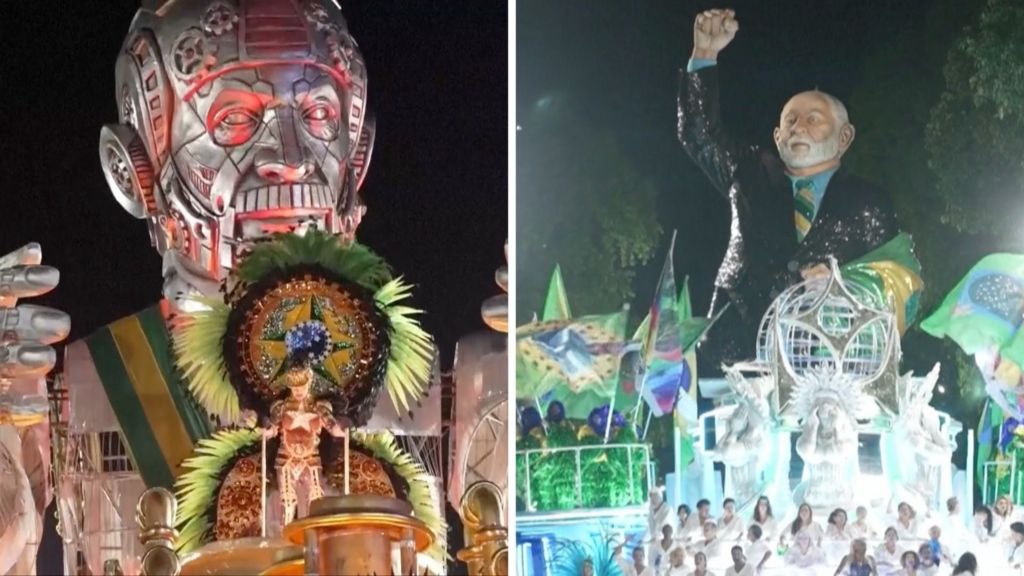 Giant robot tribute to Brazil’s President Lula leads start of Rio Carnival
