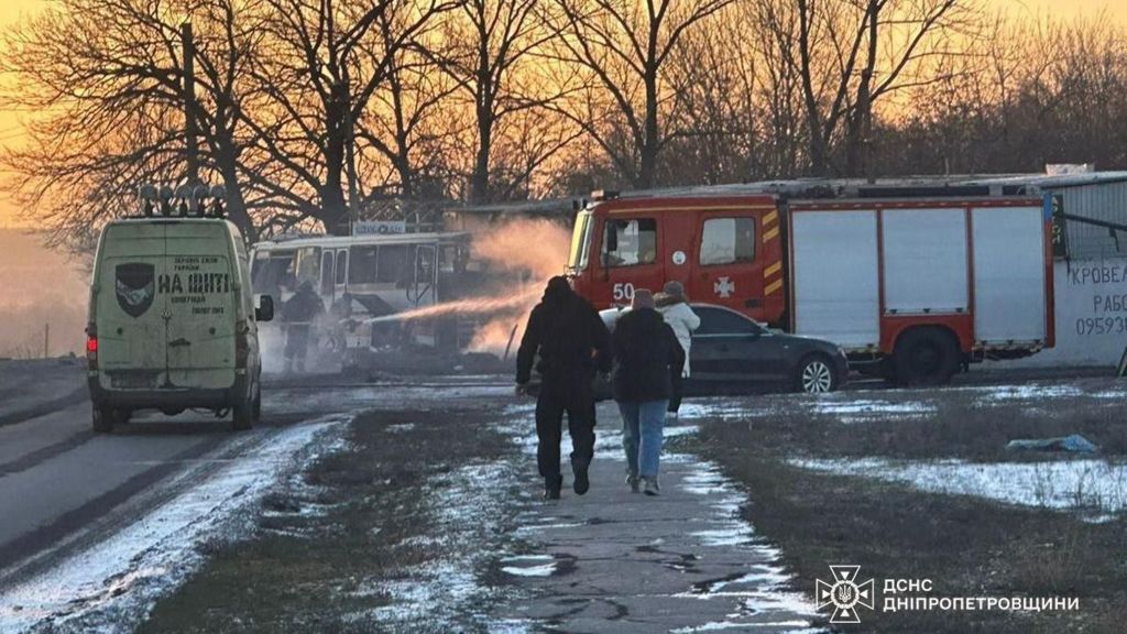 Twelve killed by Russian strike near bus in Ukraine, official says