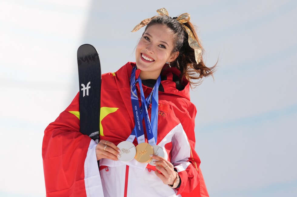 Eileen Gu finds gold on the halfpipe to make it 6 medals in 6 Olympic events over her career
