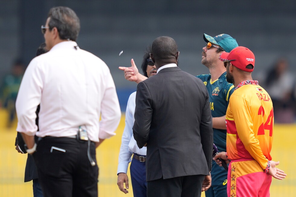 Australia wins the toss and fields against Zimbabwe at the T20 World Cup