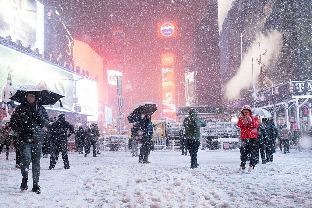 Watch: Winter storm covers parts north-east US in snow