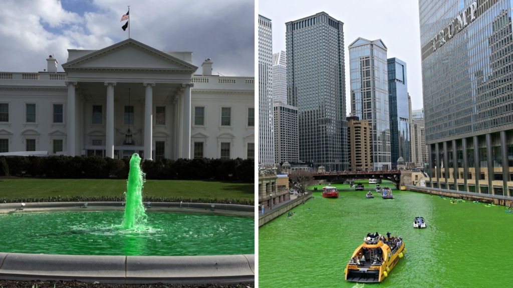 Parades, rivers and the White House fountain: US celebrates St Patrick’s Day