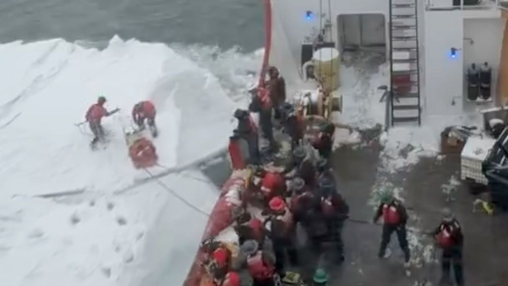 Coast Guard rescues snowmobile operator stranded on ice