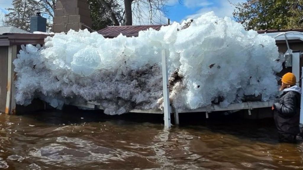 ‘Pictures don’t do it justice’ – Giant ice chunks ram into Michigan homes