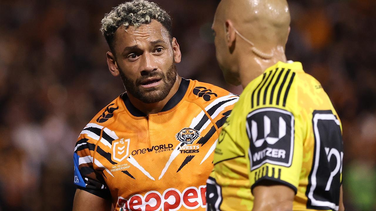 Not so Api days: Wests Tigers hooker Api Koroisau facing three-match ban for hip-drop tackle