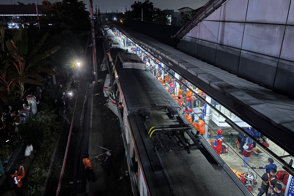 Trains collide near Indonesia’s capital, killing at least 3 people