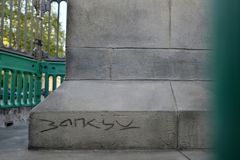 Banksy confirms behind new London statue of man blinded by flag
