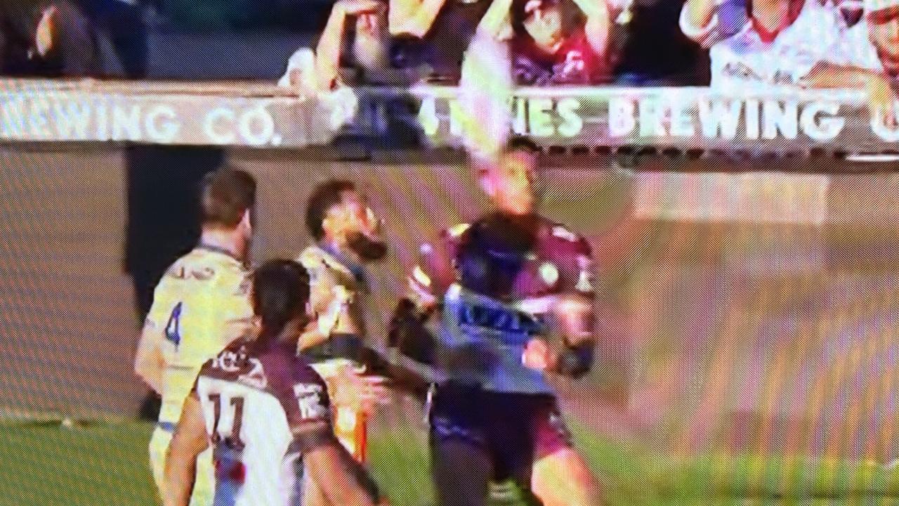 ‘It’s a funny story’: NRL gives its verdict on new Jason Saab tactic after Sea Eagles winger stuns fans with deliberate Falcon