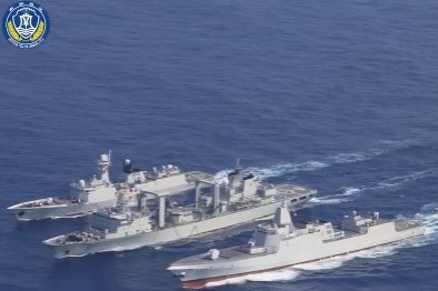 PLA conducts military exercises in the waters east of the Philippine Luzon Island