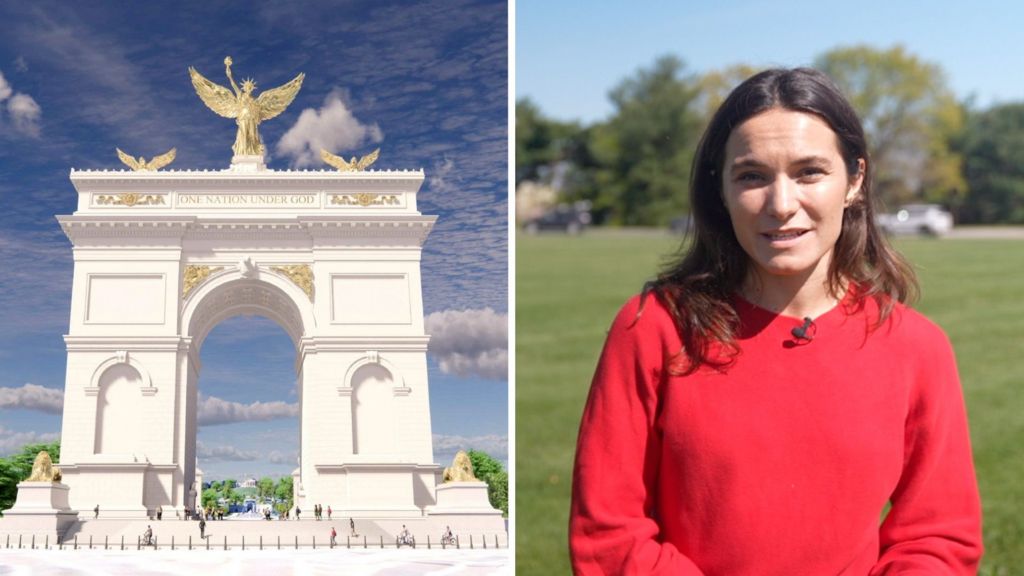 BBC at the site of Trump’s planned ‘triumphal arch’