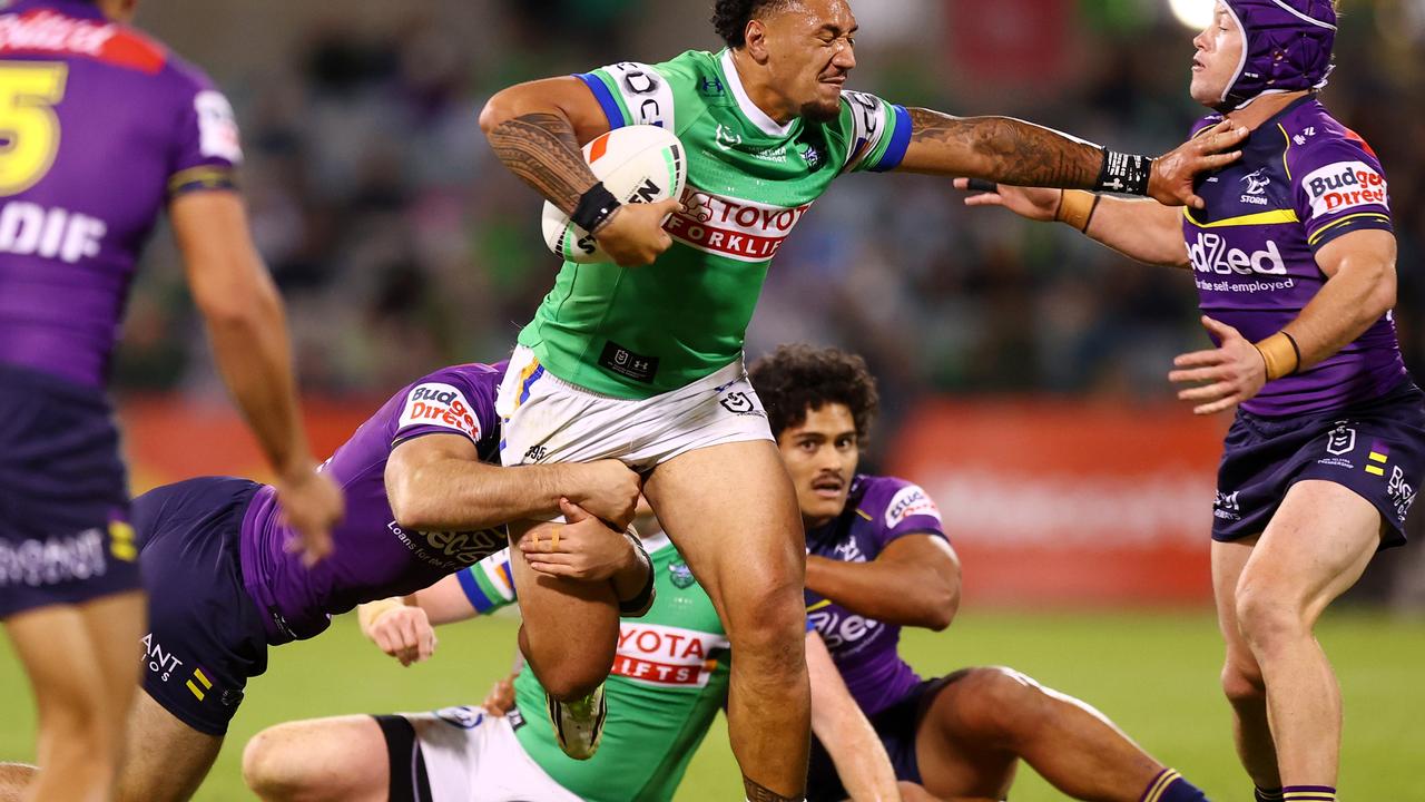 Storm brewing: Melbourne need lightning to strike twice after they slump to fifth loss in a row thanks to emerging Raiders star