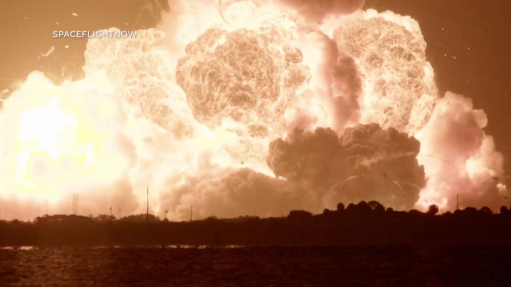 Blue Origin rocket explodes into huge ball of flame on Florida launchpad