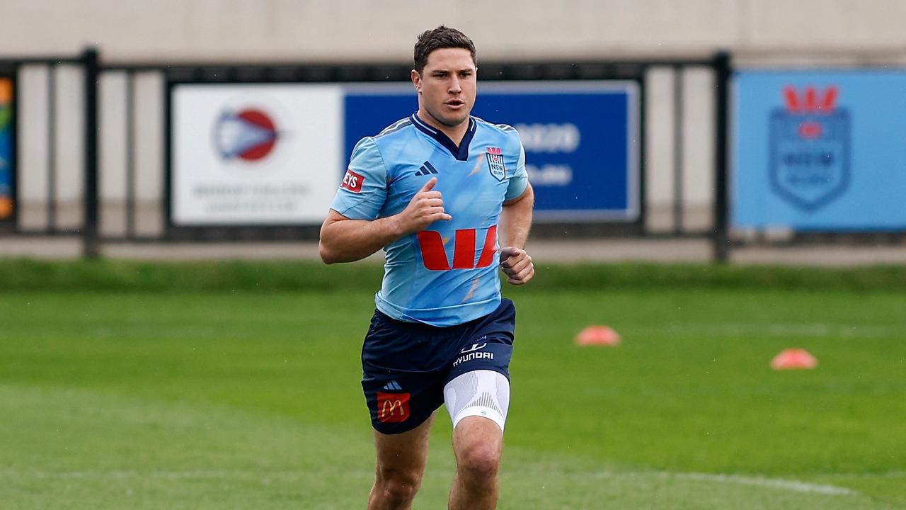 Blues clues: Mitchell Moses trains with the Blues in huge Origin boost as NSW players support Ashley Klein following gambling report