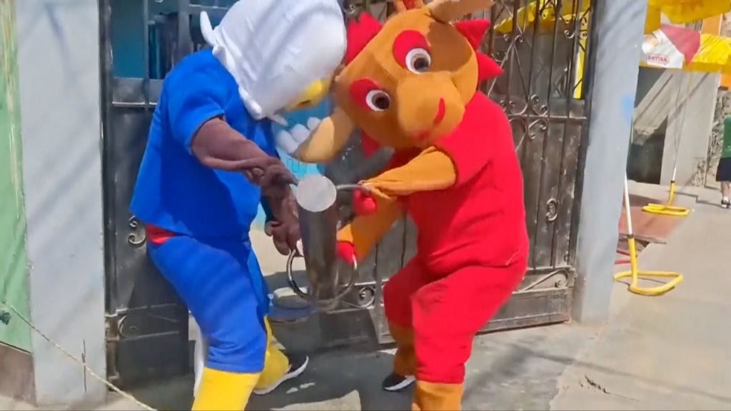 Watch: Peru police dress up as World Cup mascots during drug raid