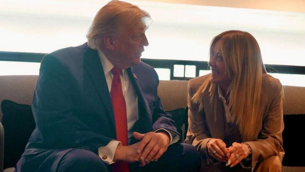 Trump hits out at Italy’s Meloni after pushback on G7 photo claim