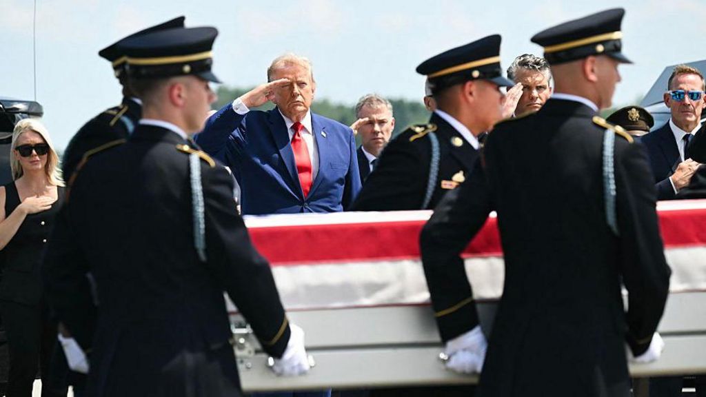 Trump attends dignified transfer of four US service members killed in the Middle East