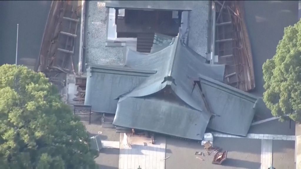 The moment Tuesday’s powerful earthquake hit Japan